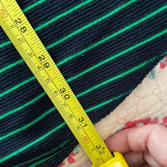 Postmark Anthropologie Women’s Medium Blue Green Striped Cute Top Shirt Lace - Picture 7 of 10